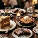 Homemade-style desserts served at a restaurant